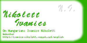 nikolett ivanics business card